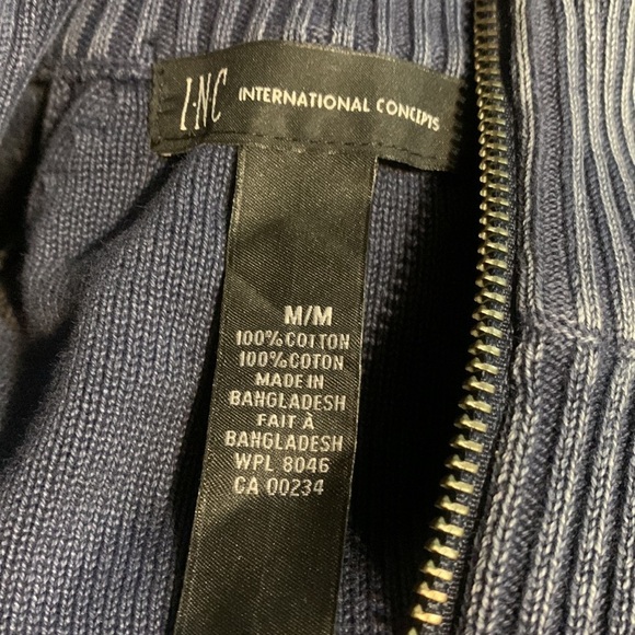 INC International Concepts Women’s Distressed Zip Front Cableknit Sweater M NEW - Picture 6 of 7